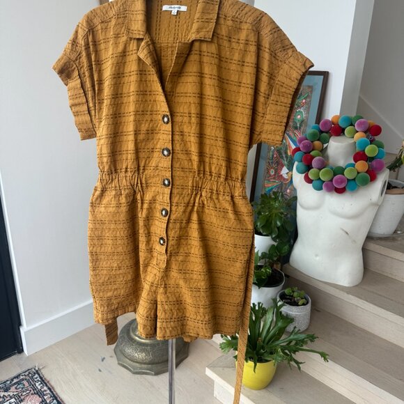 Madewell Tan Button-Front Jumpsuit - Picture 3 of 16